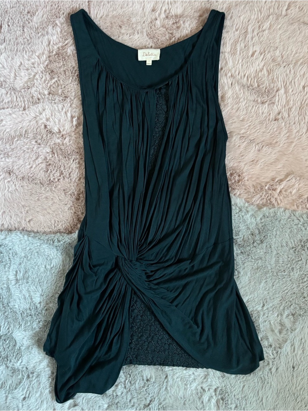 Deletta Anthropologie draped sleeveless top
